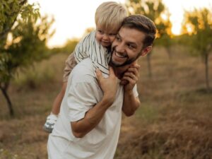 Father's Joy: Sunset Moments