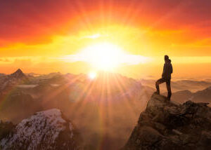 summit serenity sunrise over the peaks